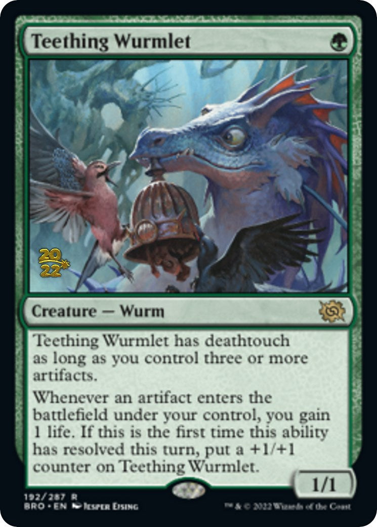 Teething Wurmlet [The Brothers' War Prerelease Promos] MTG Single Magic: The Gathering    | Red Claw Gaming