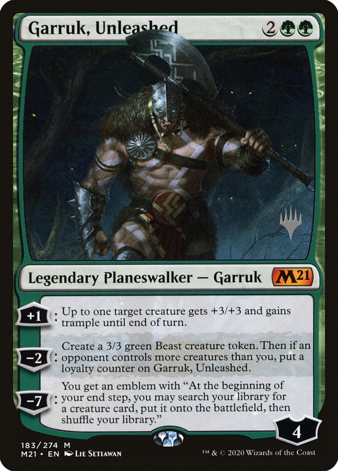 Garruk, Unleashed (Promo Pack) [Core Set 2021 Promos] MTG Single Magic: The Gathering    | Red Claw Gaming