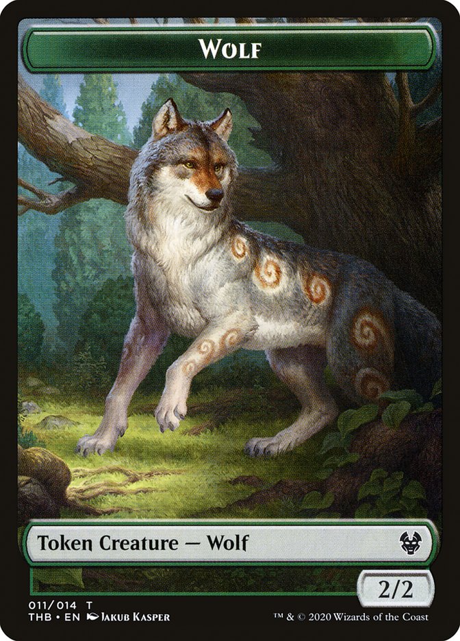 Wolf Token [Theros Beyond Death Tokens] MTG Single Magic: The Gathering    | Red Claw Gaming