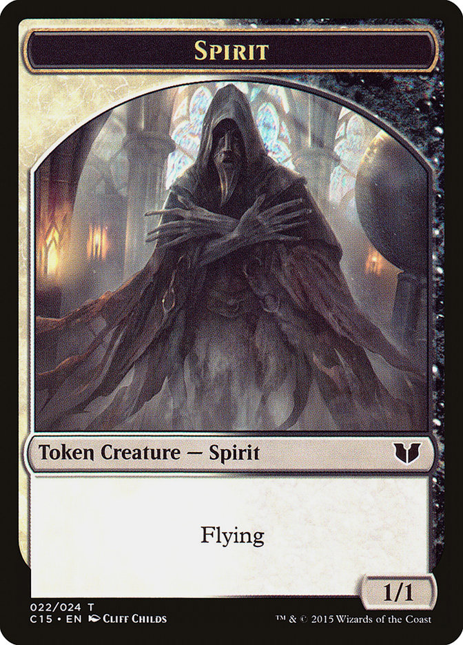 Zombie // Spirit (022) Double-Sided Token [Commander 2015 Tokens] MTG Single Magic: The Gathering    | Red Claw Gaming