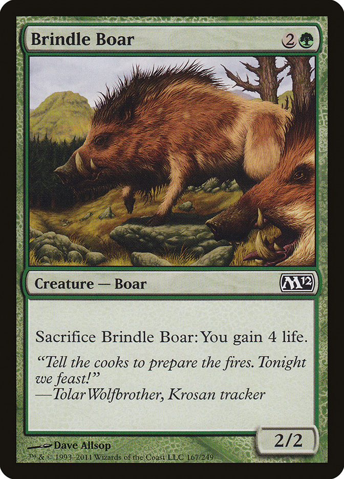 Brindle Boar [Magic 2012] MTG Single Magic: The Gathering    | Red Claw Gaming