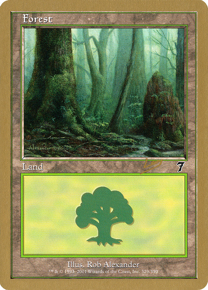 Forest (rl329) (Raphael Levy) [World Championship Decks 2002] MTG Single Magic: The Gathering    | Red Claw Gaming