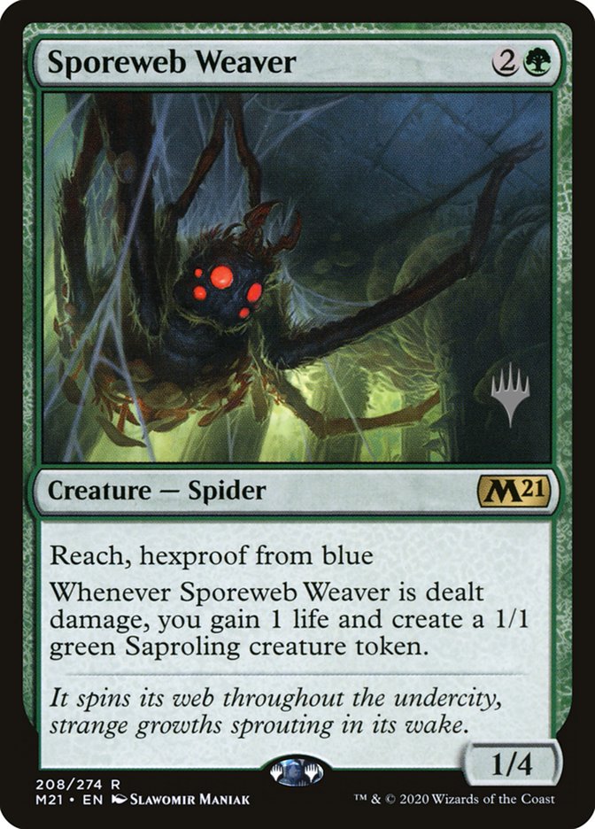 Sporeweb Weaver (Promo Pack) [Core Set 2021 Promos] MTG Single Magic: The Gathering    | Red Claw Gaming