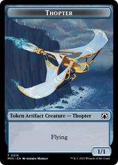 Thopter // Gold Double-Sided Token [March of the Machine Commander Tokens] MTG Single Magic: The Gathering    | Red Claw Gaming