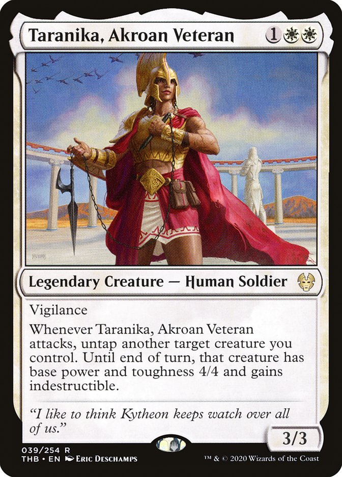 Taranika, Akroan Veteran [Theros Beyond Death] MTG Single Magic: The Gathering    | Red Claw Gaming