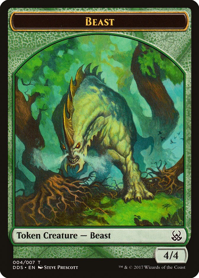 Beast Token [Duel Decks: Mind vs. Might Tokens] MTG Single Magic: The Gathering    | Red Claw Gaming