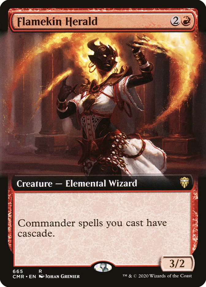 Flamekin Herald (Extended Art) [Commander Legends] MTG Single Magic: The Gathering    | Red Claw Gaming