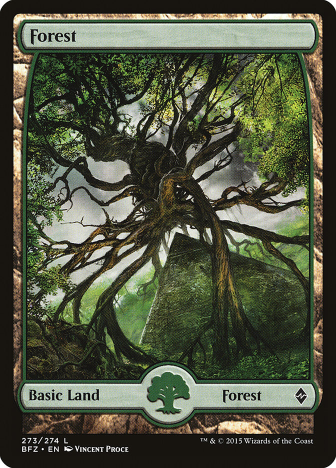 Forest (273) (Full Art) [Battle for Zendikar] MTG Single Magic: The Gathering    | Red Claw Gaming