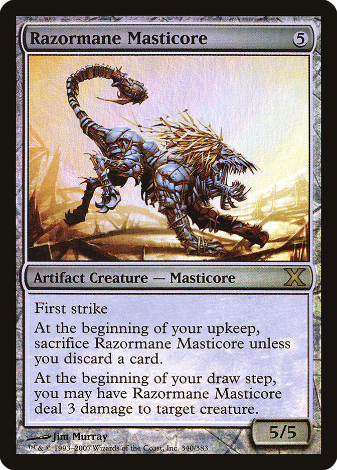 Razormane Masticore (Premium Foil) [Tenth Edition] MTG Single Magic: The Gathering    | Red Claw Gaming