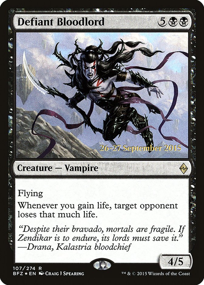 Defiant Bloodlord [Battle for Zendikar Prerelease Promos] MTG Single Magic: The Gathering    | Red Claw Gaming