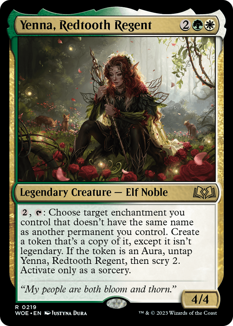 Yenna, Redtooth Regent [Wilds of Eldraine Prerelease Promos] MTG Single Magic: The Gathering    | Red Claw Gaming