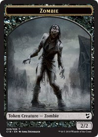 Zombie // Shapeshifter Double-Sided Token [Commander 2018 Tokens] MTG Single Magic: The Gathering    | Red Claw Gaming