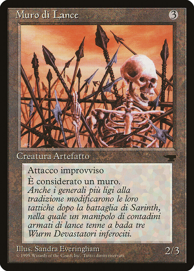 Wall of Spears (Italian) - "Muro di Lance" [Rinascimento] MTG Single Magic: The Gathering    | Red Claw Gaming