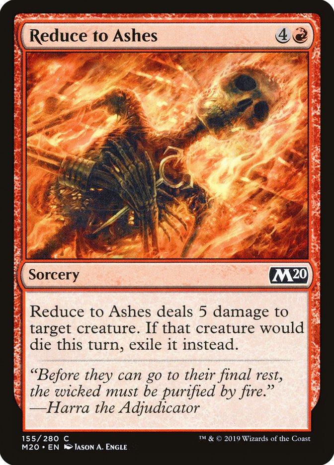 Reduce to Ashes [Core Set 2020] MTG Single Magic: The Gathering    | Red Claw Gaming