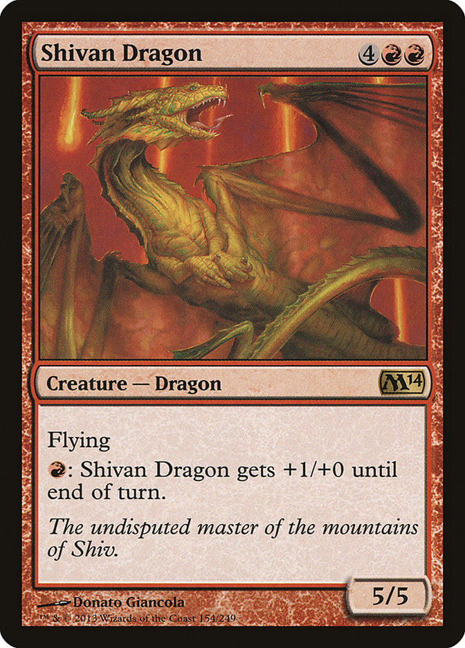 Shivan Dragon [Magic 2014] MTG Single Magic: The Gathering    | Red Claw Gaming