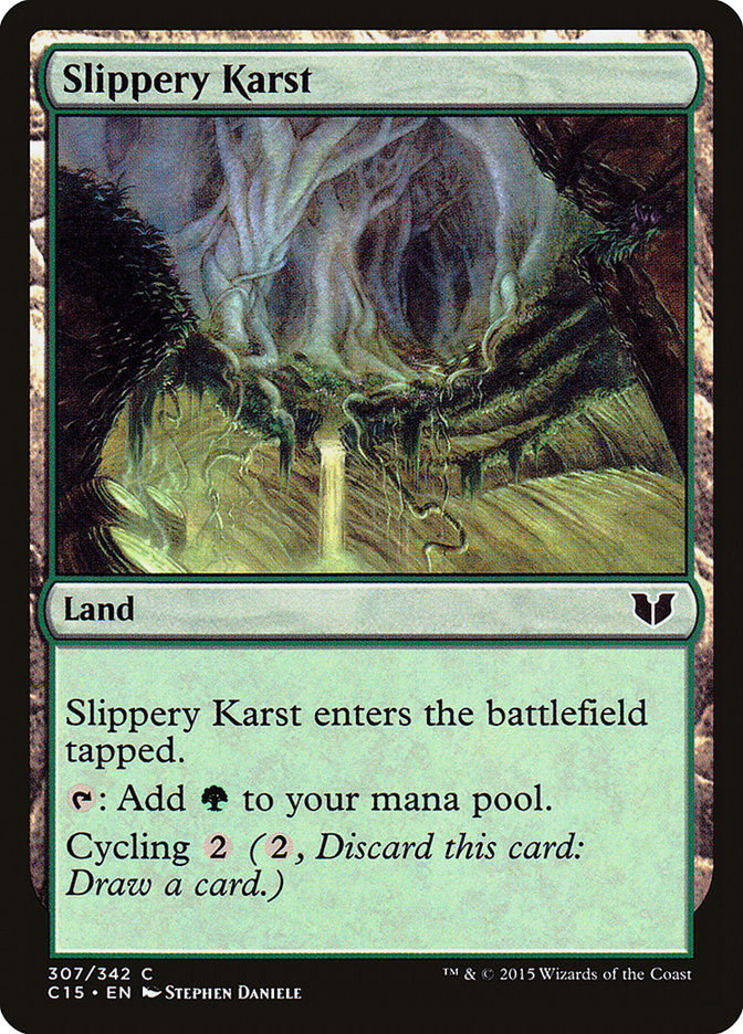Slippery Karst [Commander 2015] MTG Single Magic: The Gathering    | Red Claw Gaming