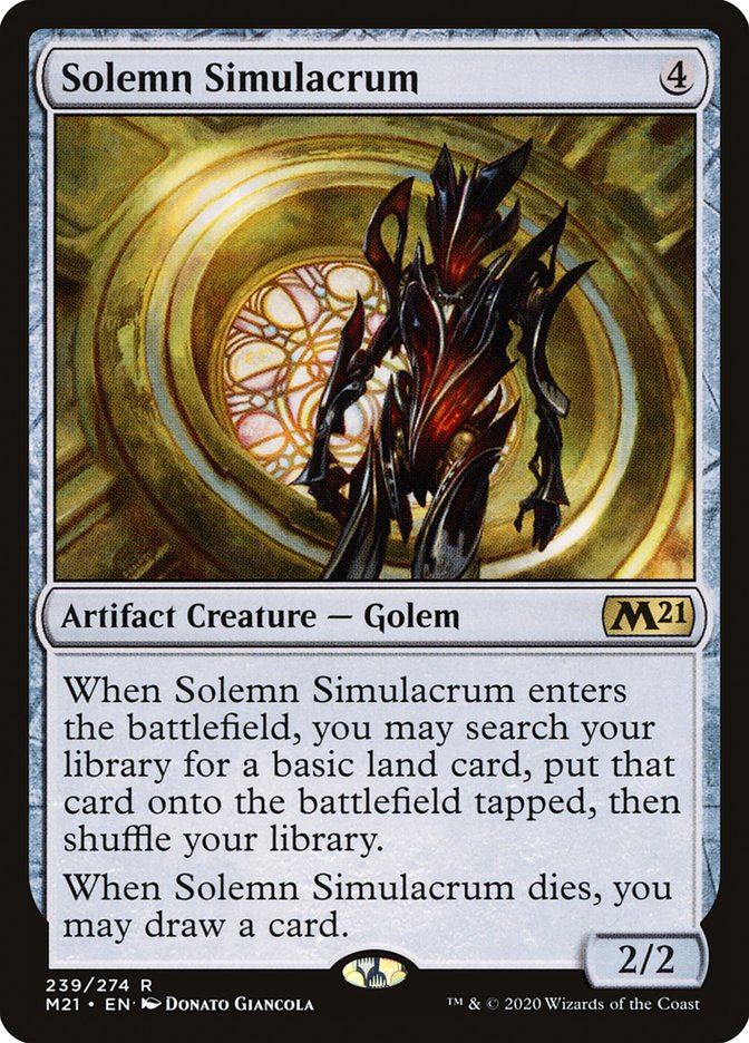 Solemn Simulacrum [Core Set 2021] MTG Single Magic: The Gathering    | Red Claw Gaming