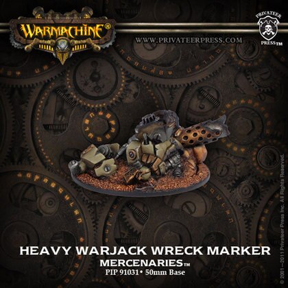 Mercenaries Heavy Warjack Wreck Marker Miniatures Clearance    | Red Claw Gaming