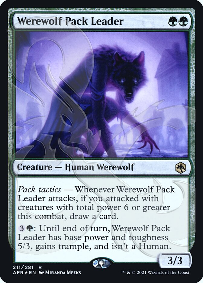 Werewolf Pack Leader (Ampersand Promo) [Dungeons & Dragons: Adventures in the Forgotten Realms Promos] MTG Single Magic: The Gathering    | Red Claw Gaming