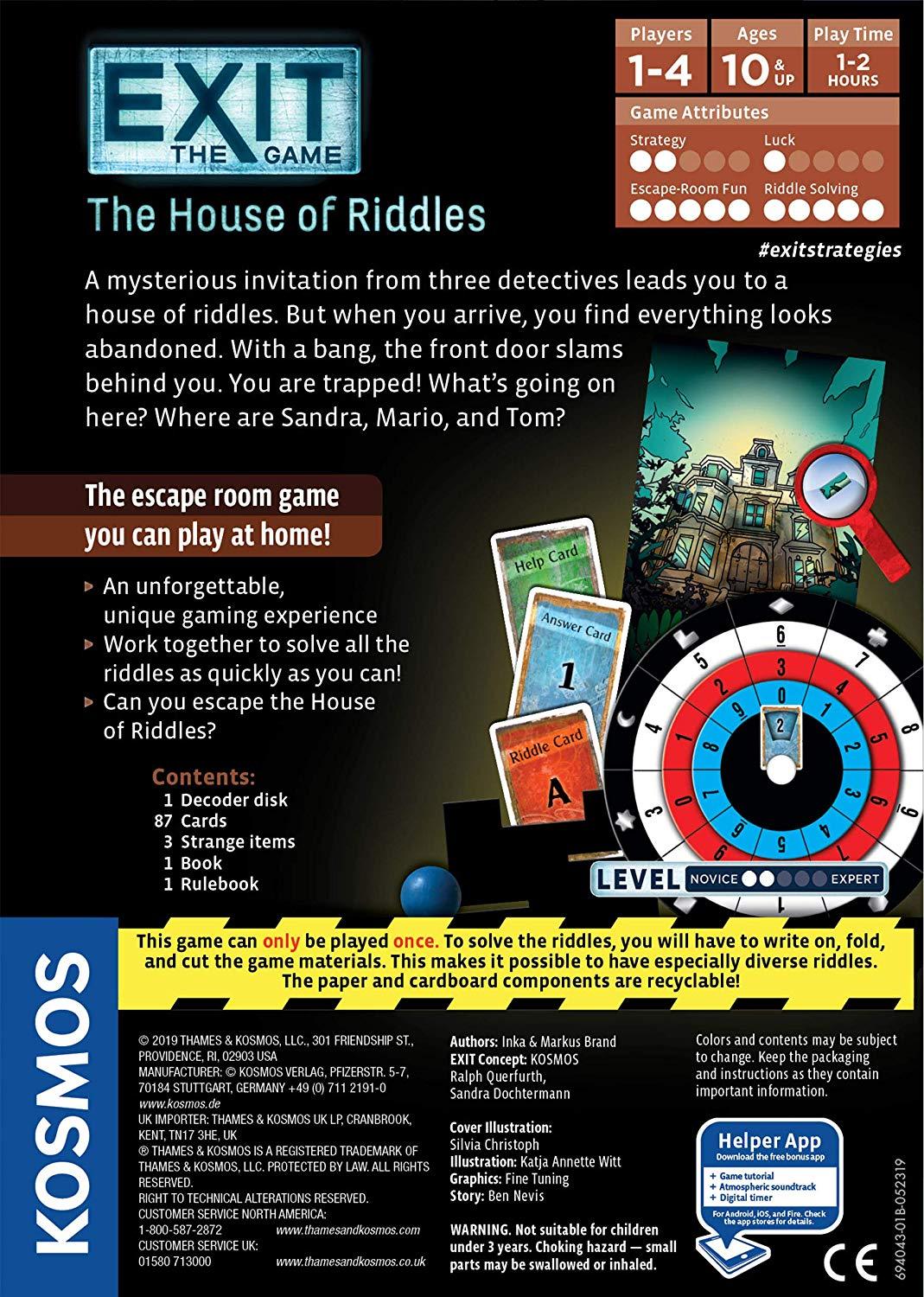 Exit: The House of Riddles Board Games Kosmos    | Red Claw Gaming