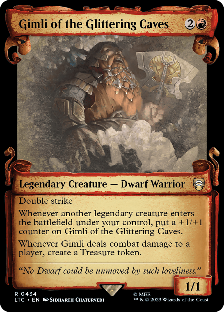 Gimli of the Glittering Caves [The Lord of the Rings: Tales of Middle-Earth Commander Showcase Scrolls] MTG Single Magic: The Gathering    | Red Claw Gaming