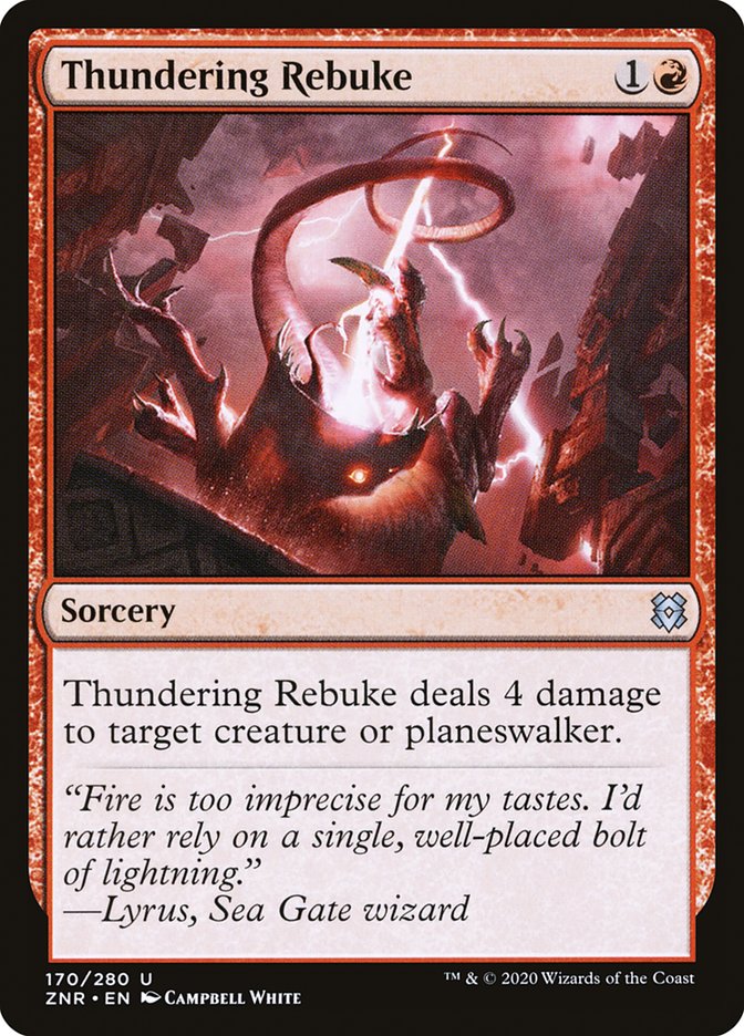 Thundering Rebuke [Zendikar Rising] MTG Single Magic: The Gathering    | Red Claw Gaming