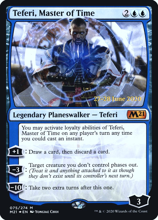 Teferi, Master of Time (75) [Core Set 2021 Prerelease Promos] MTG Single Magic: The Gathering    | Red Claw Gaming