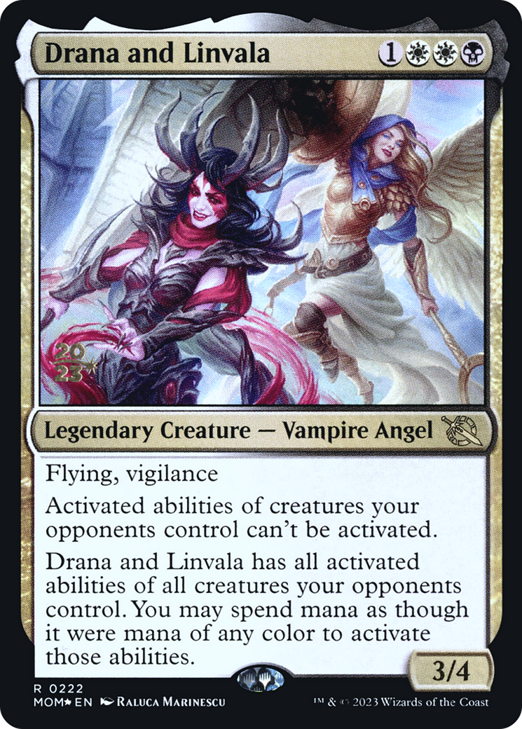 Drana and Linvala [March of the Machine Prerelease Promos] MTG Single Magic: The Gathering    | Red Claw Gaming