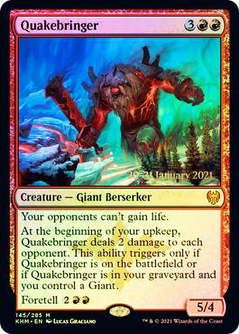 Quakebringer [Kaldheim Prerelease Promos] MTG Single Magic: The Gathering    | Red Claw Gaming