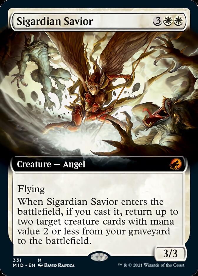 Sigardian Savior (Extended Art) [Innistrad: Midnight Hunt] MTG Single Magic: The Gathering    | Red Claw Gaming