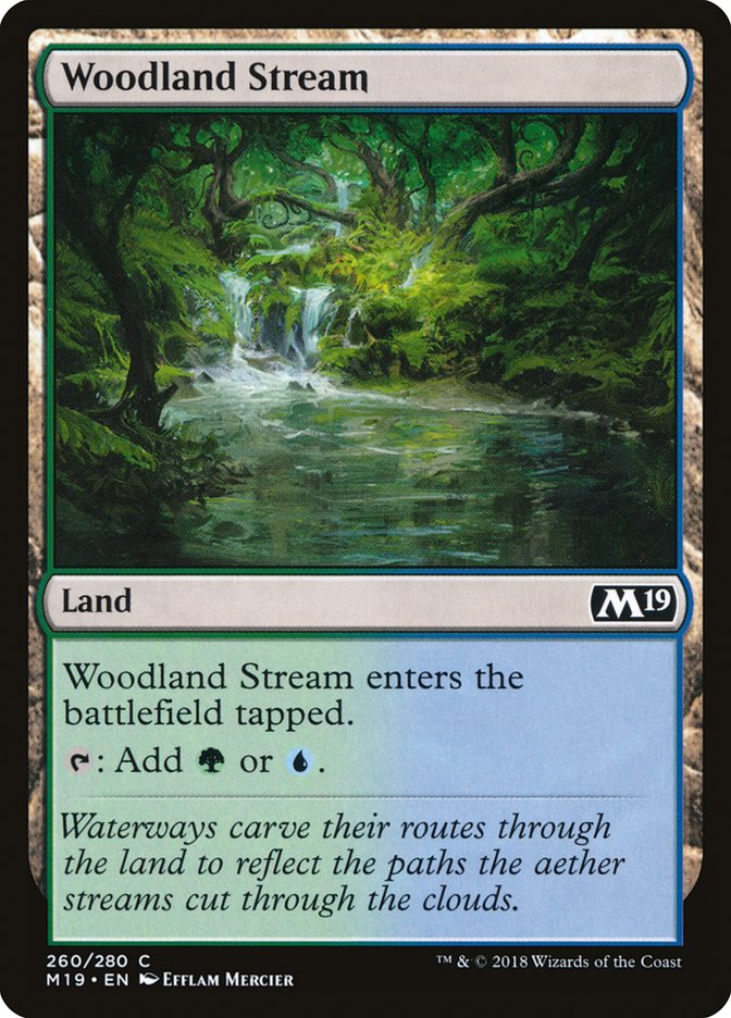 Woodland Stream [Core Set 2019] MTG Single Magic: The Gathering    | Red Claw Gaming