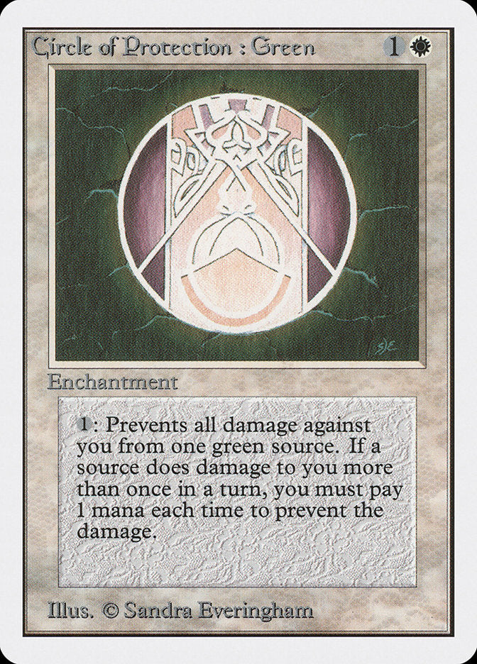 Circle of Protection: Green [Unlimited Edition] MTG Single Magic: The Gathering    | Red Claw Gaming