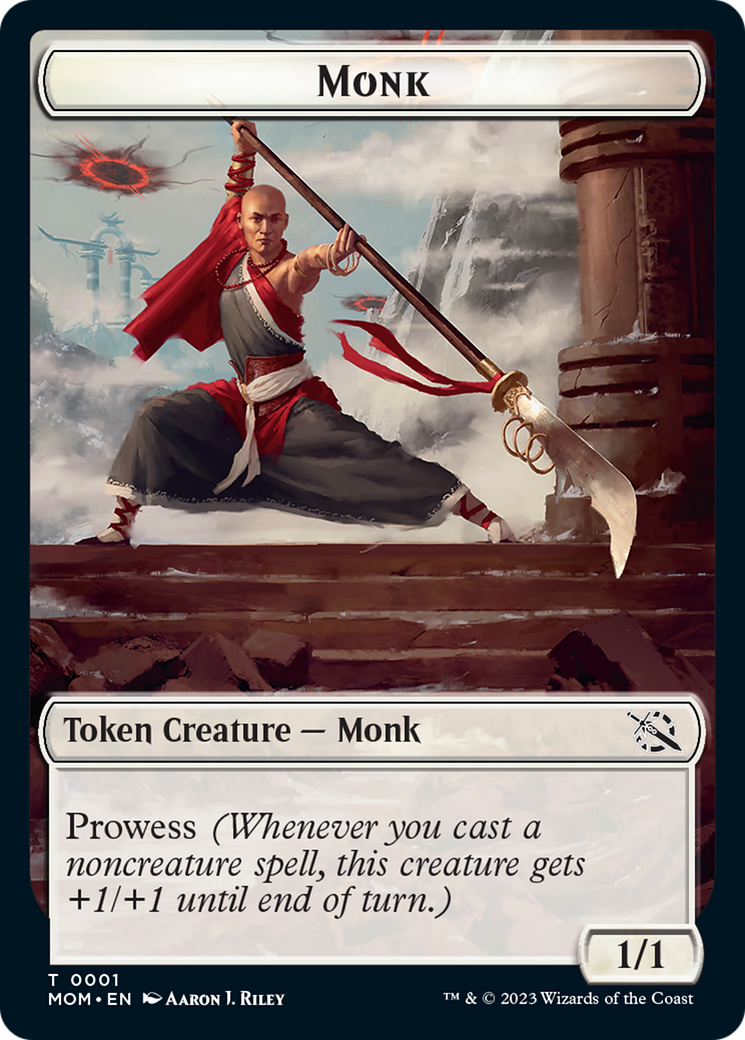Monk // Knight Double-Sided Token [March of the Machine Tokens] MTG Single Magic: The Gathering    | Red Claw Gaming