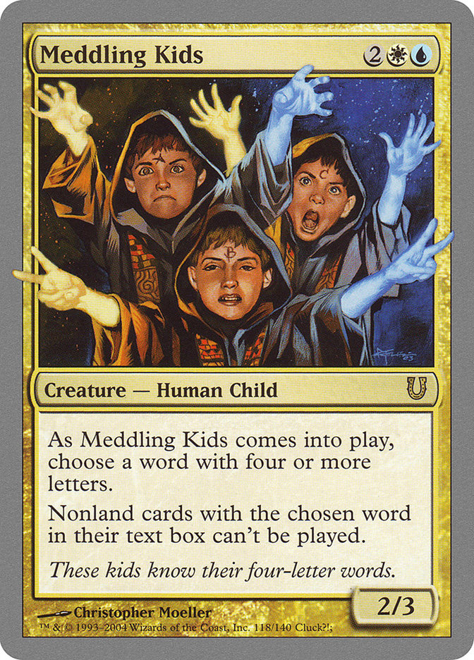 Meddling Kids [Unhinged] MTG Single Magic: The Gathering    | Red Claw Gaming