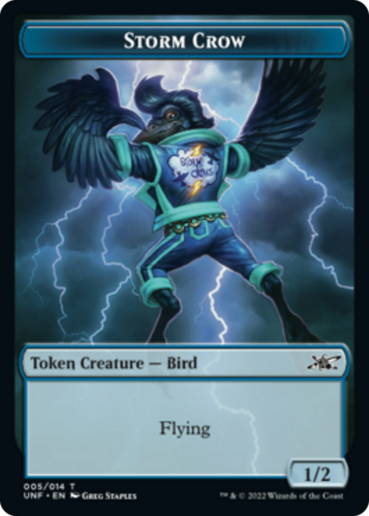 Clown Robot (002) // Storm Crow Double-Sided Token [Unfinity Tokens] MTG Single Magic: The Gathering    | Red Claw Gaming