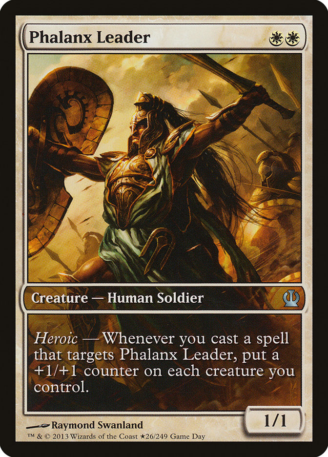 Phalanx Leader (Game Day) (Extended Art) [Theros Promos] MTG Single Magic: The Gathering    | Red Claw Gaming