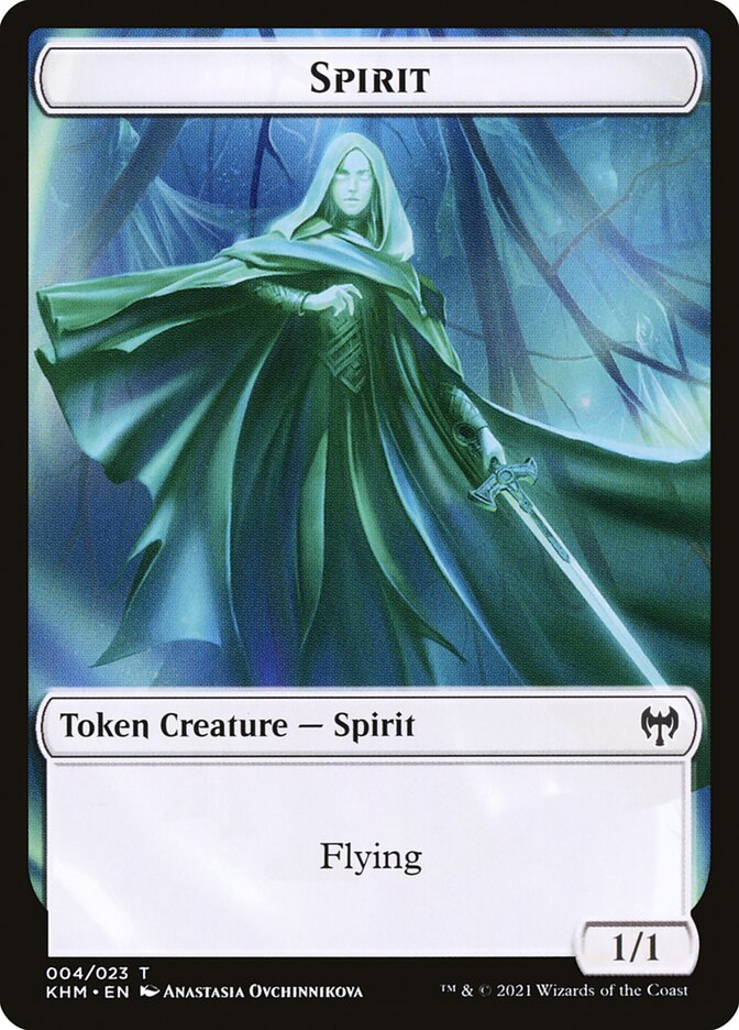 Bird // Spirit Double-Sided Token [Kaldheim Commander Tokens] MTG Single Magic: The Gathering    | Red Claw Gaming