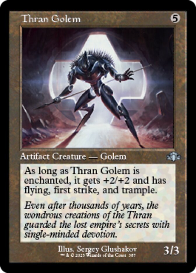 Thran Golem (Retro) [Dominaria Remastered] MTG Single Magic: The Gathering    | Red Claw Gaming