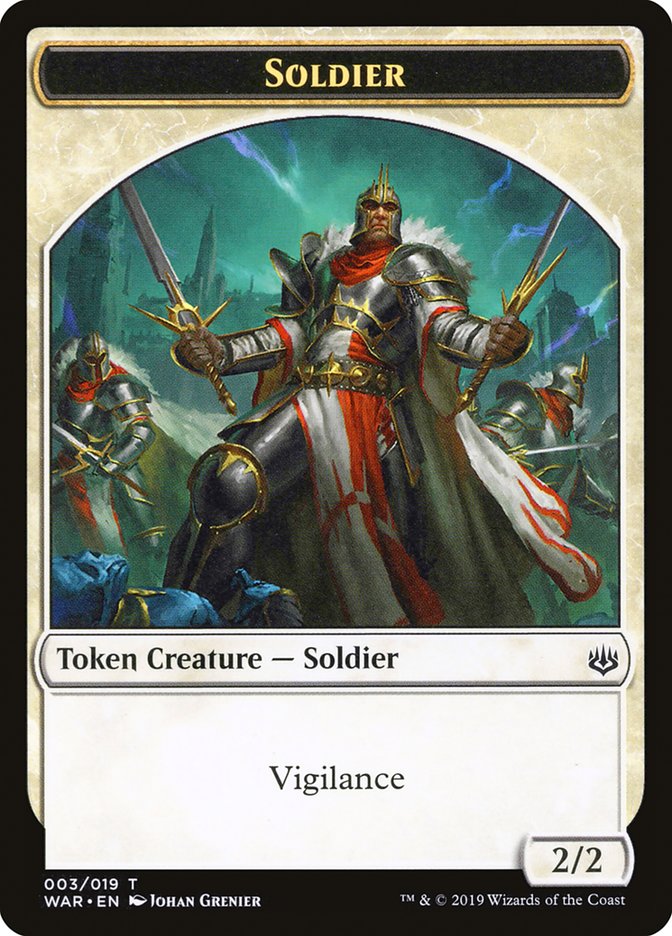 Soldier Token [War of the Spark Tokens] MTG Single Magic: The Gathering    | Red Claw Gaming