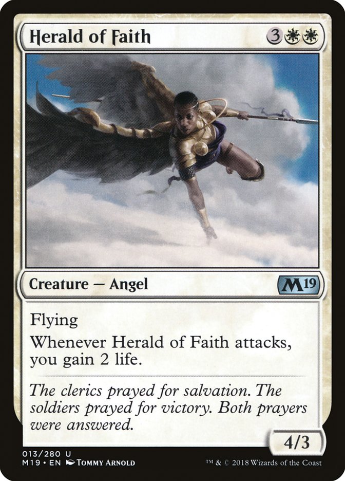 Herald of Faith [Core Set 2019] MTG Single Magic: The Gathering    | Red Claw Gaming