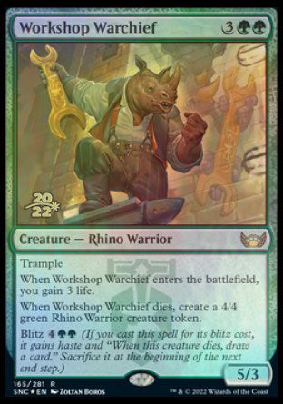 Workshop Warchief [Streets of New Capenna Prerelease Promos] MTG Single Magic: The Gathering    | Red Claw Gaming