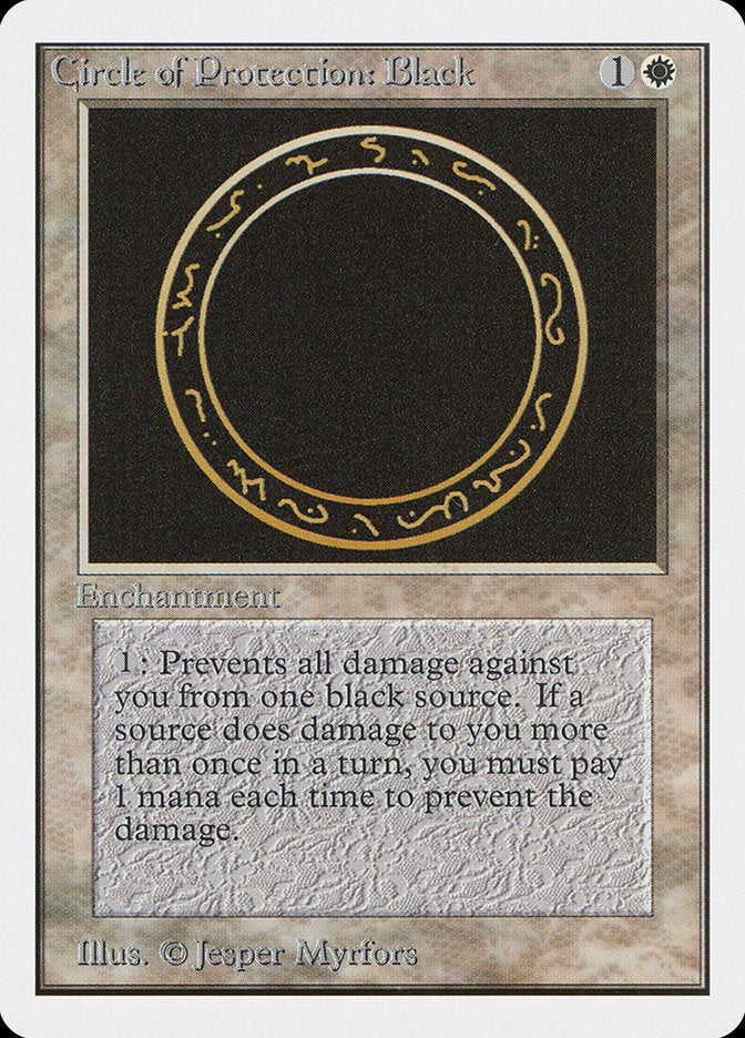 Circle of Protection: Black [Unlimited Edition] MTG Single Magic: The Gathering    | Red Claw Gaming