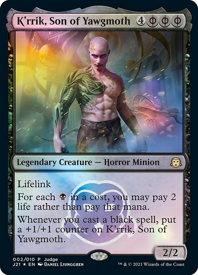 K'rrik, Son of Yawgmoth [Judge Gift Cards 2021] MTG Single Magic: The Gathering    | Red Claw Gaming