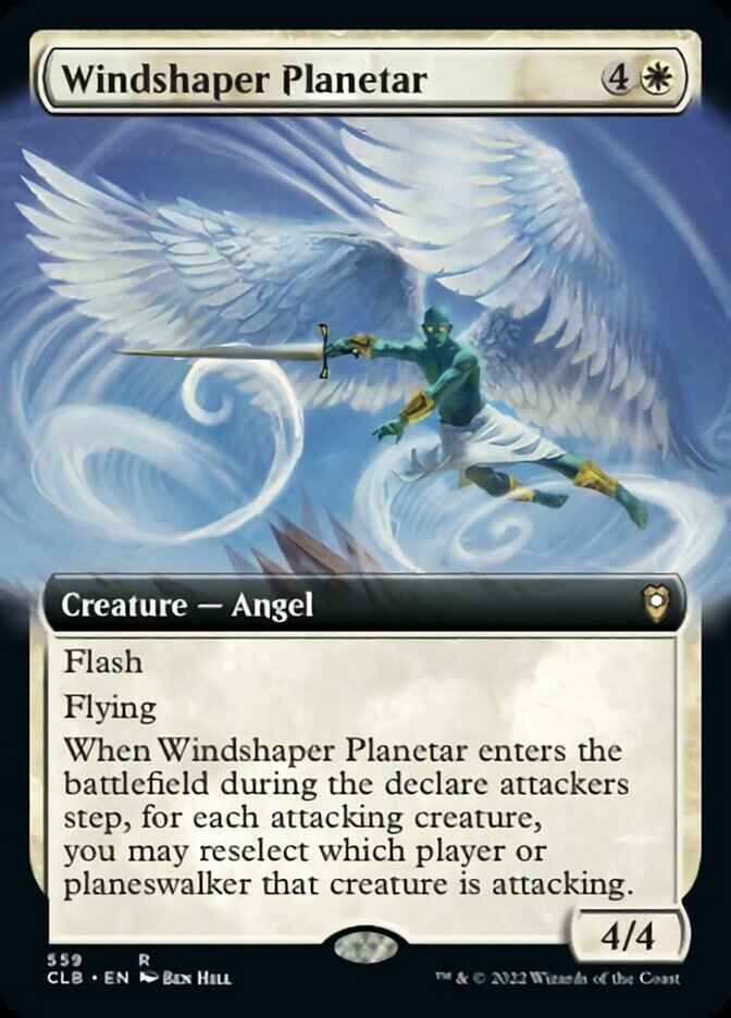 Windshaper Planetar (Extended Art) [Commander Legends: Battle for Baldur's Gate] MTG Single Magic: The Gathering    | Red Claw Gaming