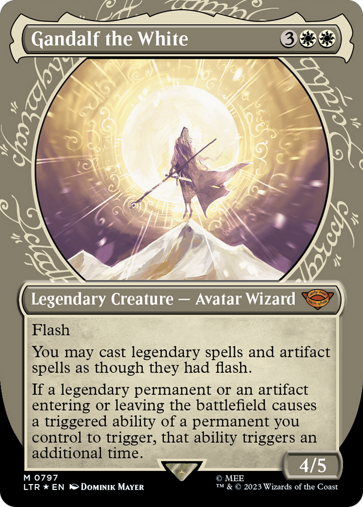 Gandalf the White (Showcase) (Surge Foil) [The Lord of the Rings: Tales of Middle-Earth] MTG Single Magic: The Gathering    | Red Claw Gaming
