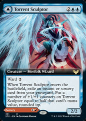 Torrent Sculptor // Flamethrower Sonata (Extended Art) [Strixhaven: School of Mages] MTG Single Magic: The Gathering    | Red Claw Gaming