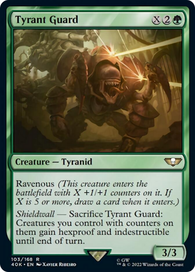 Tyrant Guard (Surge Foil) [Warhammer 40,000] MTG Single Magic: The Gathering    | Red Claw Gaming