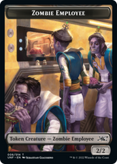 Zombie Employee // Treasure (013) Double-Sided Token [Unfinity Tokens] MTG Single Magic: The Gathering    | Red Claw Gaming