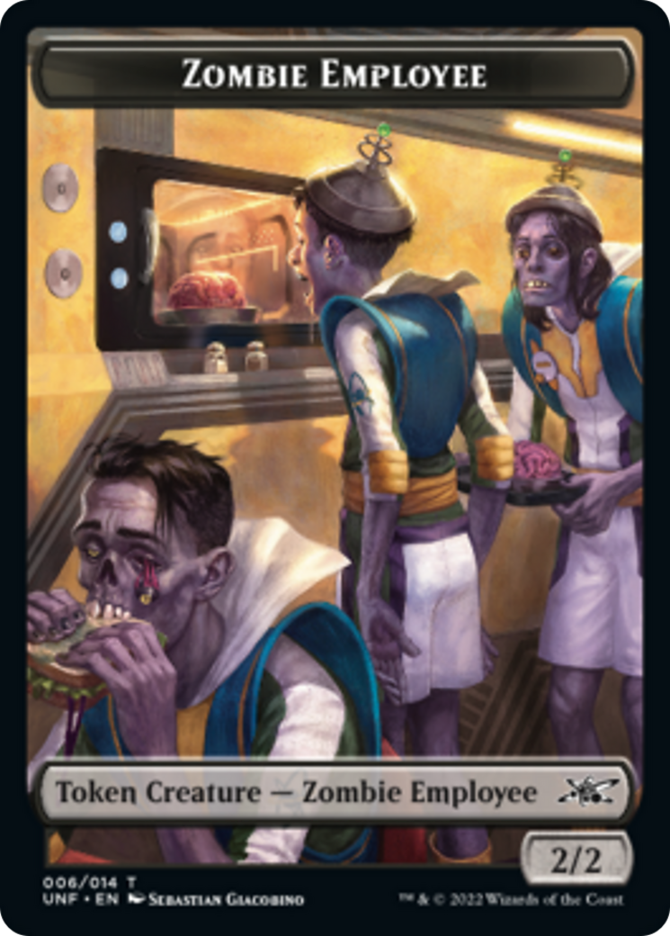 Zombie Employee // Balloon Double-Sided Token [Unfinity Tokens] MTG Single Magic: The Gathering    | Red Claw Gaming