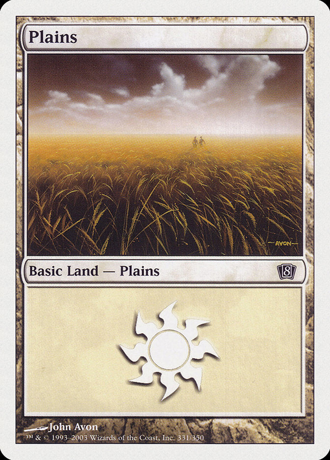 Plains (331) [Eighth Edition] MTG Single Magic: The Gathering    | Red Claw Gaming
